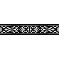 Elegant Botanical Border, Vintage Style, Decorative Element - Ornament vector