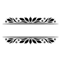 Elegant Holly Border, Minimalist for Festive Layouts vector