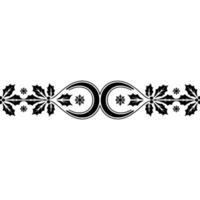 Elegant Winter Border, Vintage Holly Crescent vector