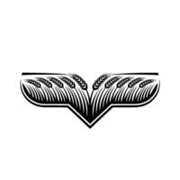 Wheat Crown Emblem, Vintage Harvest Symbol vector