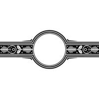 Elegant Circular Frame, Vintage Ornamentation, Minimalist vector