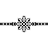 Geometric Snowflake Border, Minimalist Winter vector
