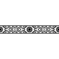 Intricate Tribal Border, Stylized Floral Pattern vector
