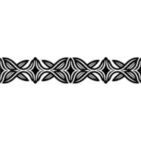 Intricate Celtic Border, Geometric Pattern, Black and White vector