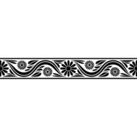 Elegant Floral Border, Vintage Style, Decorative Element - Swirls vector