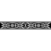 Geometric Border, Stylized Floral Motif, Vintage - Pattern vector
