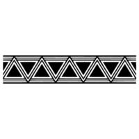 Geometric Deco Border, Minimalist - Triangles vector