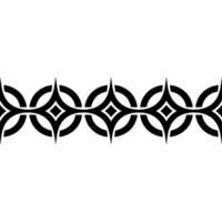 Intricate Tribal Border, Geometric Pattern, Black White, Ornament vector
