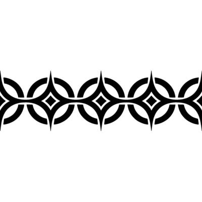 Intricate Tribal Border, Geometric Pattern, Black White, Ornament