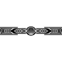 Art Deco Shell Border, Elegant Decorative Element vector