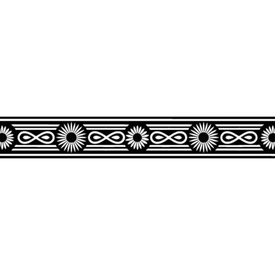 Geometric Border, Eternal Symbolism, Black White