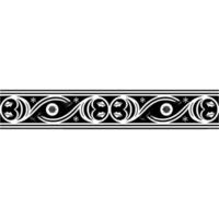 Ornate Black Border, Winter Motif, Decorative Element vector