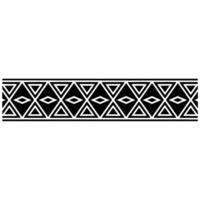 Geometric Tribal Border, Minimalist , Black White - Pattern vector