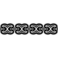 Interlocking Celtic X Motif, Minimalist vector