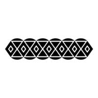 Geometric Tribal Border, Minimalist - Textile vector