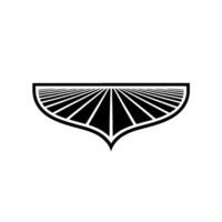Geometric Fan Emblem, Minimalist vector