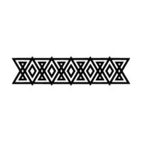 Geometric Tribal Border, Minimalist - Zigzag vector