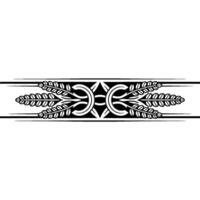 Art Deco Wheat Border Elegant Decorative Element vector