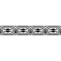 Art Deco Seashell Border Elegant, Geometric vector