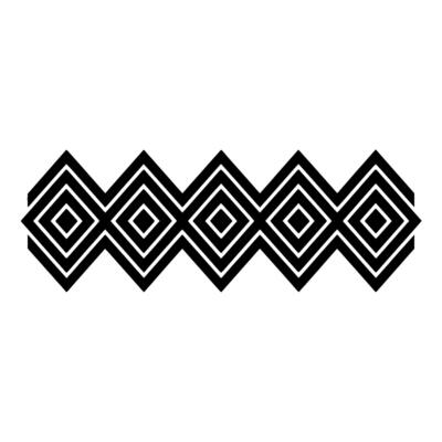 Geometric Diamond Border, Minimalist Pattern