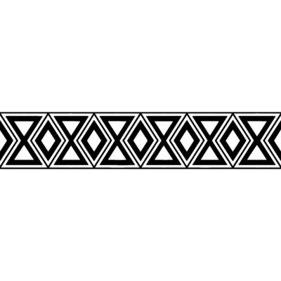 Geometric Deco Border, Black White Pattern, Symmetry