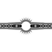 Art Deco Sunburst Border Element, Vintage vector