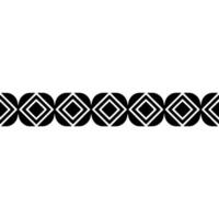 Geometric Deco Border, Minimalist Pattern, Black White - Symmetrical vector