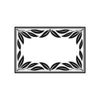 Geometric Olive Branch Frame, Minimalist vector