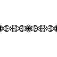 Stylized Floral Border Vintage Decorative Element vector