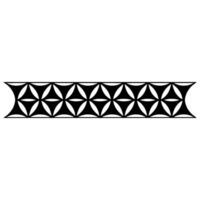 Geometric Border, Stylized Floral Pattern, Minimalist, Symmetry vector