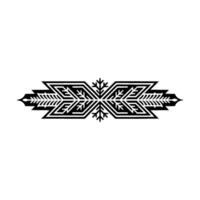 Geometric Snowflake Ornament, Minimalist vector