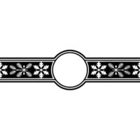 Winter Border, Decorative Snowflake, Circular Element, Minimalist vector