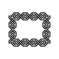 Geometric Deco Frame, Minimalist , Elegant Border, Pattern vector