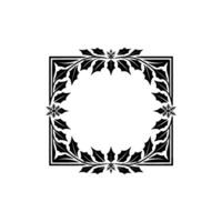 Elegant Winter Border, Holly Snowflake Ornamentation - Ornament vector