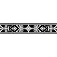 Stylized Winter Border, Geometric Snowflake vector