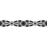 Intricate Floral Border, Vintage , Decorative Element - Lineart vector