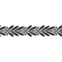 Elegant Botanical Border, Minimalist - Pattern vector