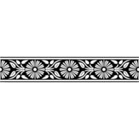 Elegant Floral Border, Vintage Style, Decorative Trim, Ornamental vector
