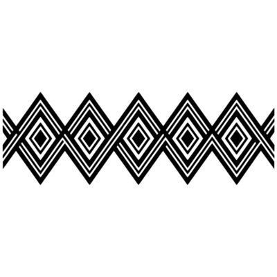 Geometric Diamond Border, Minimalist Pattern, Modern