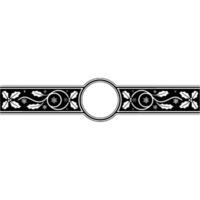 Elegant Victorian Winter Border, Decorative Element vector