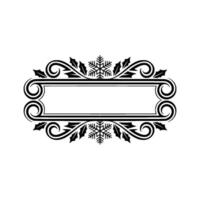Elegant Winter Border, Festive Element - Ornament vector