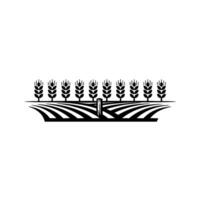 Rustic Wheat Field Emblem, Agricultural Heritage vector