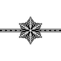 Elegant Snowflake Border, Winter Minimalism vector