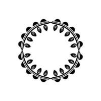 Elegant Botanical Circle, Minimalist , Natural Motif vector