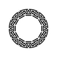 Geometric Circle Pattern, Minimalist , Abstract Ornament vector