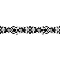 Elegant Black Border, Intricate Snowflake , Vintage Ornamentation vector