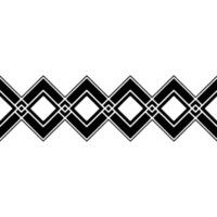 Geometric Deco Border, Minimalist Pattern - Art vector