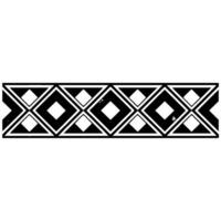 Geometric Deco Border, Black White, Minimalist, Pattern vector