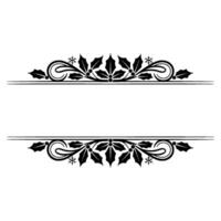 Elegant Holly Border, Festive Element, Ornament vector