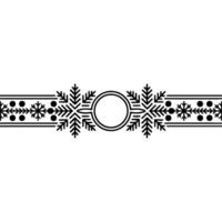 Elegant Winter Border, Festive Ornamentation - Snowflake vector